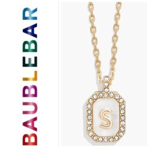 BaubleBar Initial Pendant Necklace S